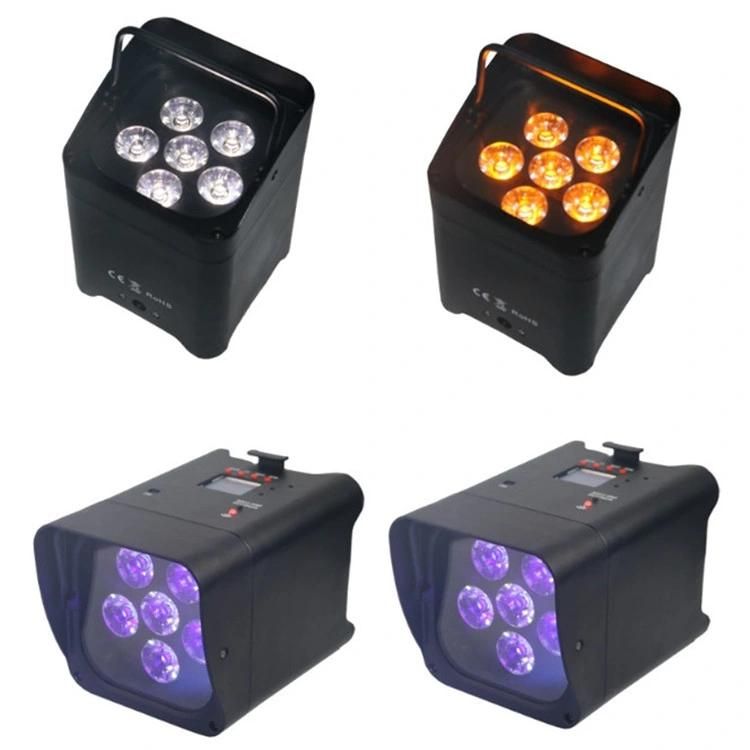 6PCS 18W RGBW 6in1 Wireless Battery LED PAR Light