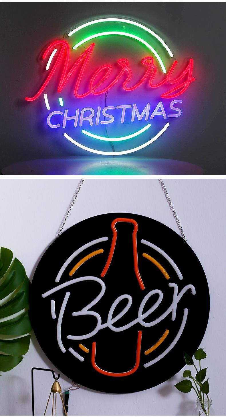 Customized Glass Neon Lighting Signs Real Neon for Bar Logo Display