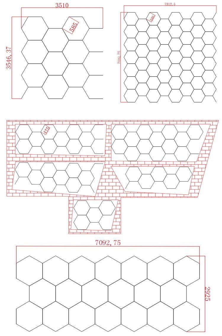 Slmc05 New Design High Quality Brightest Width 20mm Popular in Chile Hexagon LED Panel Light