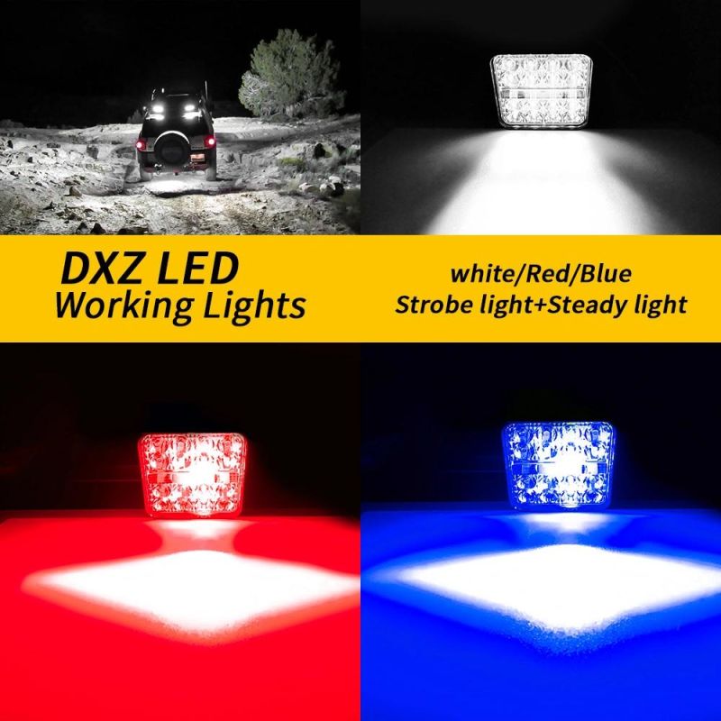 Dxz Patented Product 26SMD 78W Square Spotlight Angel Eye DRL Truck LED Work Light for SUV Vehicles