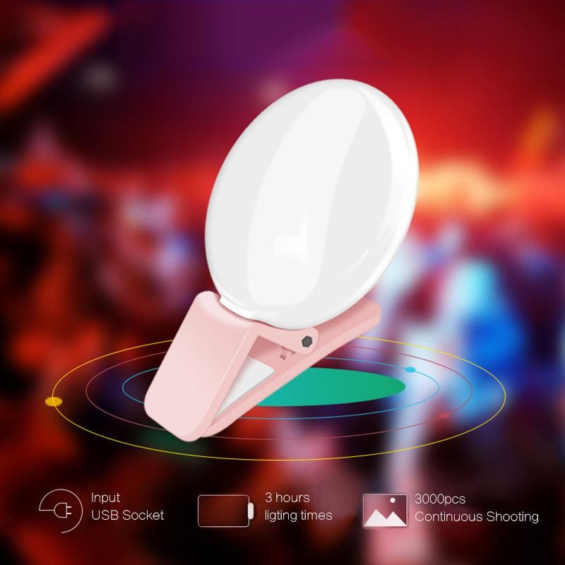 LED Ring Selfie Light for Smart Phone Selfie Ring Light Rk14 with Mirror, Warm Light