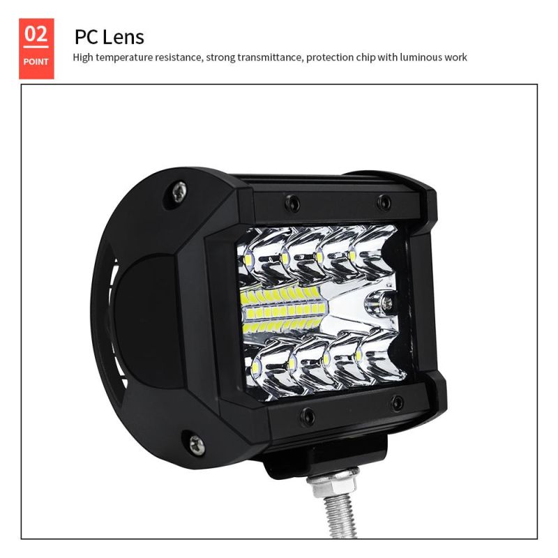 Dxz 4inch 20LED 60W Straight Dual Row Driving Car Truck LED Offroad Light Bar for 4X4