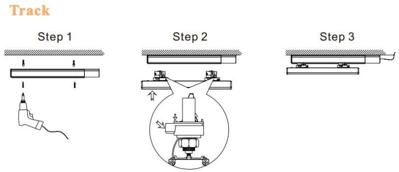 Aluminum Profile 50W LED Linear Trunking Lighting System