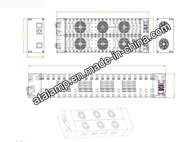 Newest 600W High Power Series Plant LED Grow Light 300W/400W/600W/700W/800W/900W/1000W/1200W LED Grow Light for Greenhouse Plants - LED Grow Light