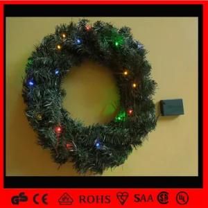 China Artificial LED Christmas Wreath Outdoor Decoration Light
