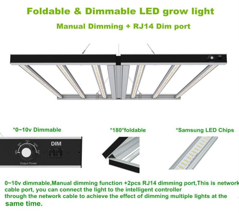 660W 6bar Grow Light Vertical Farming Indoor Full Spectrum LED Grow Light