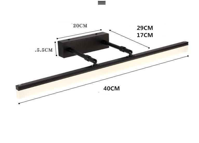 Modern LED Mirror Light 12W AC90-260V Wall Mounted Industrial Wall Lamp (WH-MR-30)