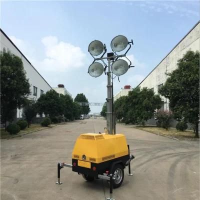 Lebekan Liftable Waterproof 4*400W Diesel Generator Kubota Engine Mobile Lighting Tower