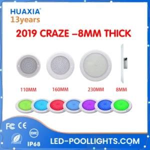 IP68 Resin Filled Super Slim 8mm Flat 35W RGB LED Underwater Swimming Pool Light with 2year Warranty
