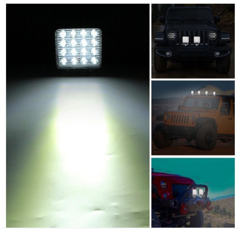 48W Square LED Work Light for Offroad Driving