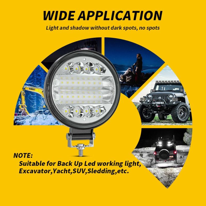 Dxz 12V-24V 4 Inch 24LED 72W 4 Rows Truck Spot Driving Lights LED Work Light Bar Waterproof for off-Road SUV Boat 4X4 Jeep 4WD