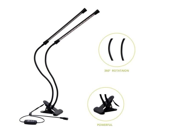 2 Strip Heads 15W LED Grow Light Dimmable Desk Light for Family Grows with CE, RoHS