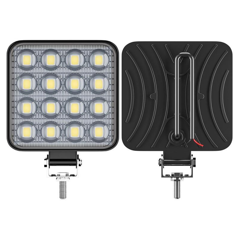 Dxz Waterproof LED Car Light Bar 48W 16LED Square Work Car Light 16LED 12V 24V SUV 4WD 4X4 Truck Tractor off-Road