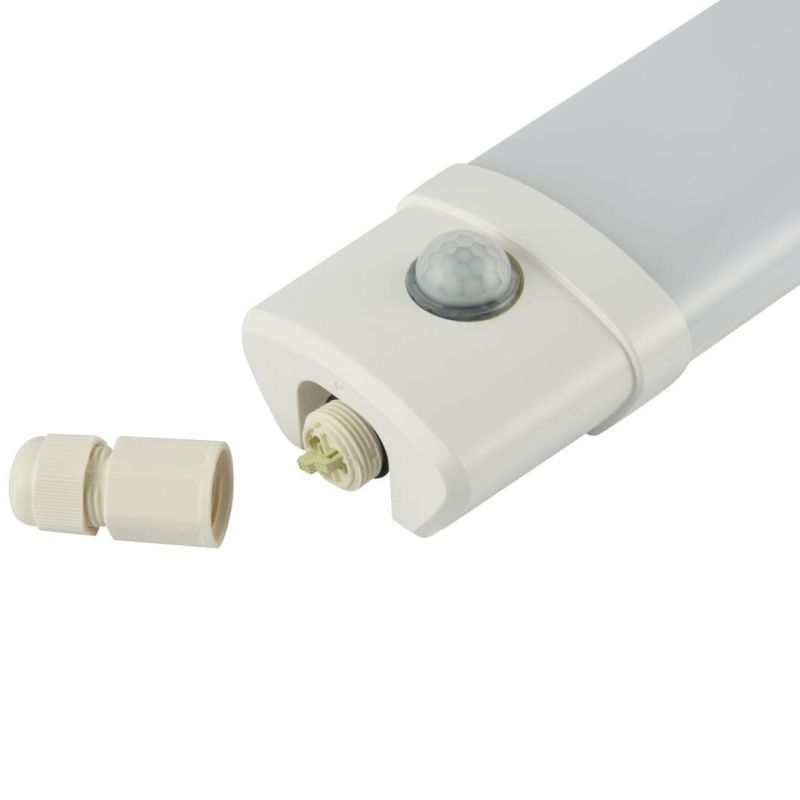 Slim LED Triproof Lamp Fitting IP65 2FT 4FT 5FT 6FT with Emergent Kiting and Sensor