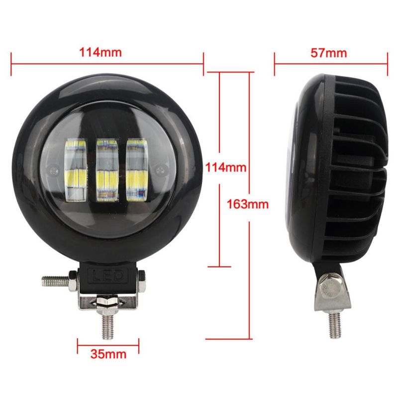 Round 30W CREE LED Work Light for Offroad Truck ATV UTV