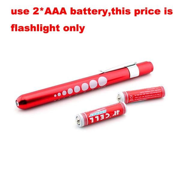 Aluminum Pupil Gauge Doctor Medical LED Pen Torch Light