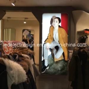 Framless Backlit LED Light Box for Clothed Shop Advertising Display