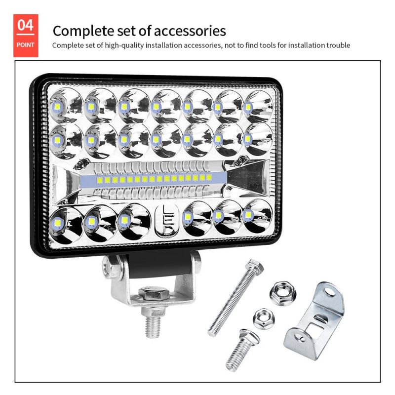 Dxz 4inch 36LED 108W Spot Flood Combo LED Driving Fog Light Truck 4X4 Auto Square Lamp Car LED Work Light