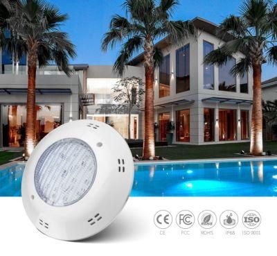 IP68 Waterproof 25W Single Color Fiberglass Underwater LED Swimming Pool Light with CE/RoHS