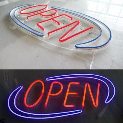 Colorful Bar Restaurant LED Open Neon Sign Red White Light