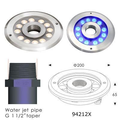 Outdoor Used Waterfall Ornament 304 Stainless Steel DMX Control 24W LED Fountain Light for Architecture
