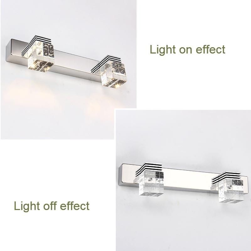 Nordic Modern LED Mirror Front Light Simple Bathroom Light K9 Crystal Light (WH-MR-16)