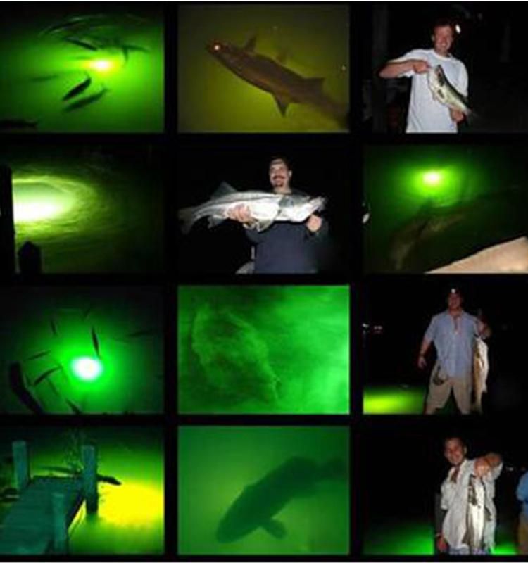 110V 220V 500W Green Light Attract Fish LED Underwater Fishing Light