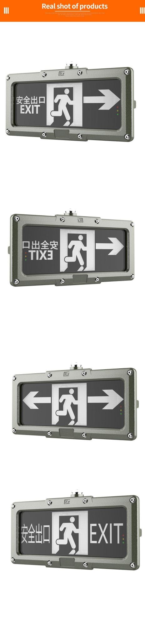 Hazardous Location Explosion Proof Exit Sign Light Emergency Lighting