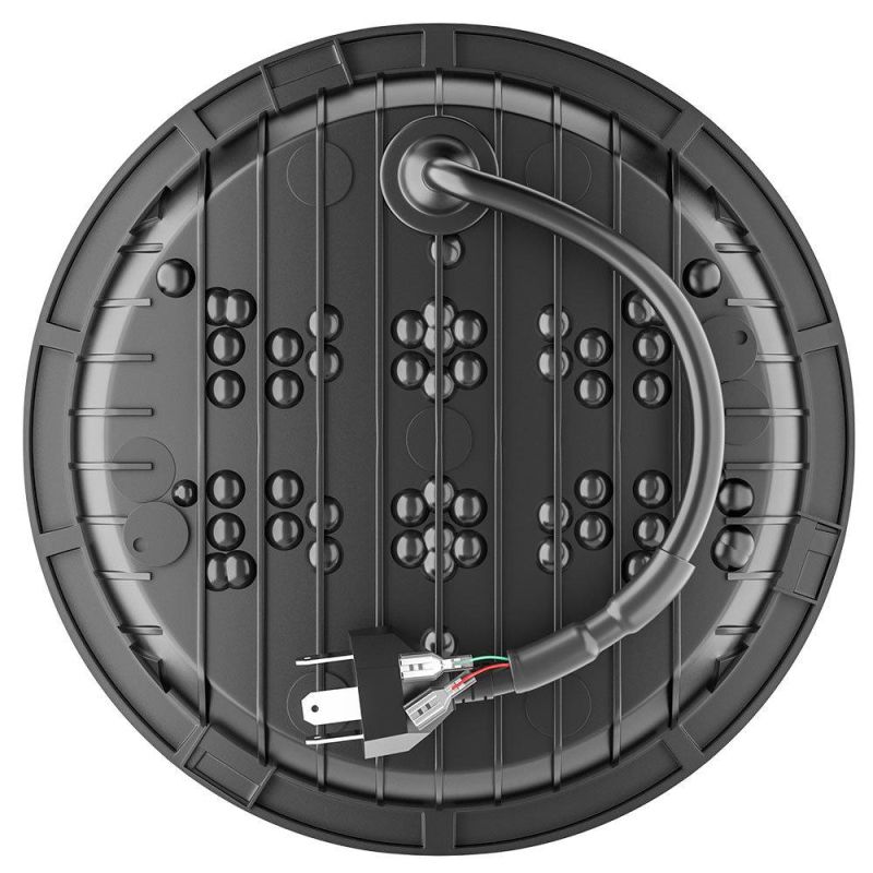Dxz High Low Beam 15LED with Daytime Round 30W 9d Lens LED Driving Hi-Lo Beam Work Light with DRL Waterproof for Jeep Wrangler Lamp