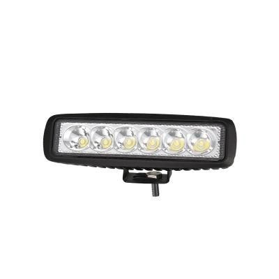 Low Cost Black 18W 6 Inch Slim Emark 12V Epistar LED Work Light for off Road 4X4