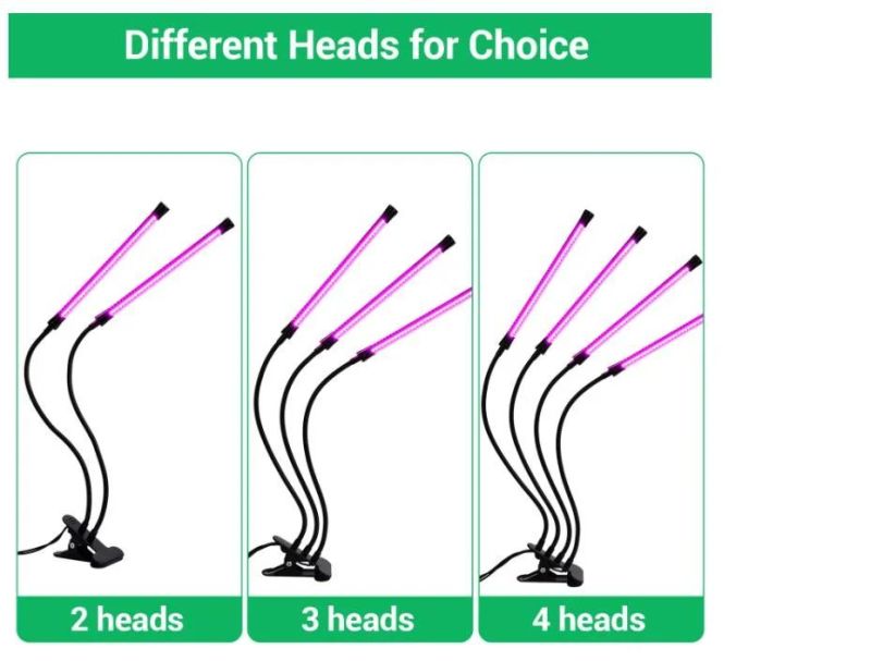 LED Grow Lights for Indoor Plants Flowers Fruits Vegetables LED Growing Lamps with Flexible Gooseneck Full Spectrum Clip