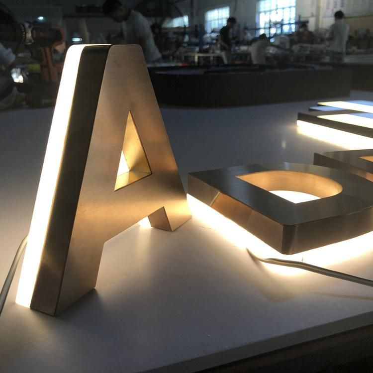 Channel Letter 3D Back Lit LED Sign Metal Acrylic Letters Luminous Words