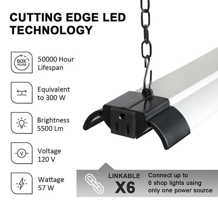 ETL Certificate 46 Inch 4000K 5500lm LED Shop Lights