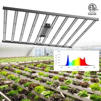 Addressable 0-10V Dimmable Full Spectrum 1000W 10 Bar Plants LED Grow Light