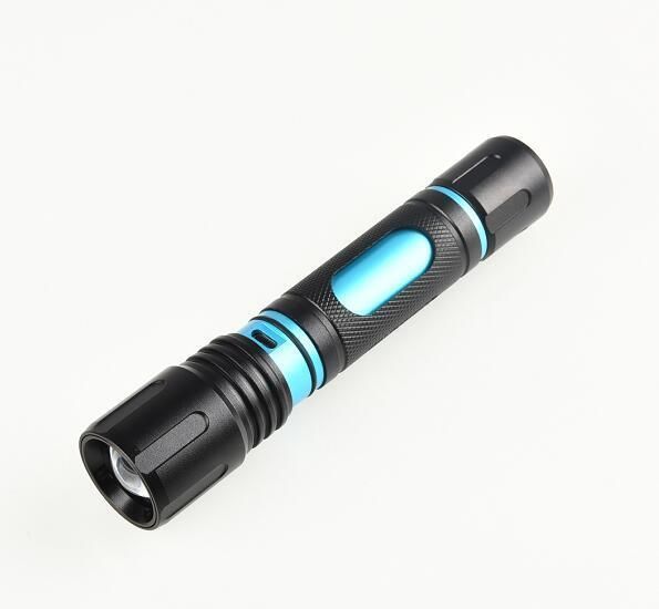 CREE T6 Rechargeable LED Zoomable Tactical Flashlight