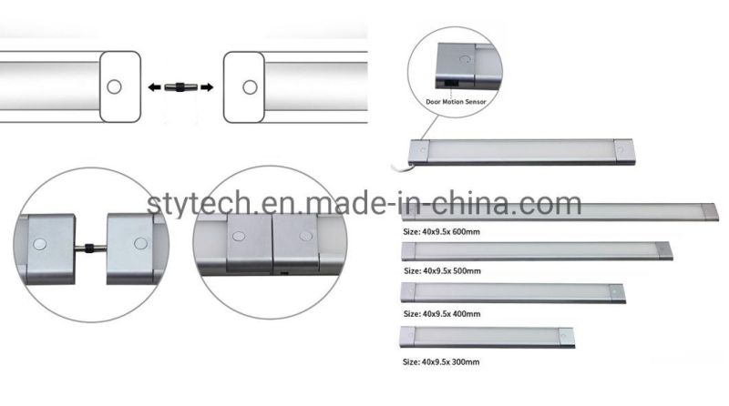 Four Lengthes 30cm / 40cm / 50cm / 60cm Can Be Optional LED Cabinet Door Control Motion Sensor Lighting