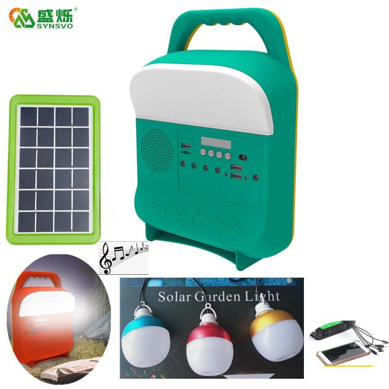 LED Effect Lights Solar Photovoltaic Power Generation System for Home Outdoor Night Market Lighting Garden Lamps Can Be Rechargeable