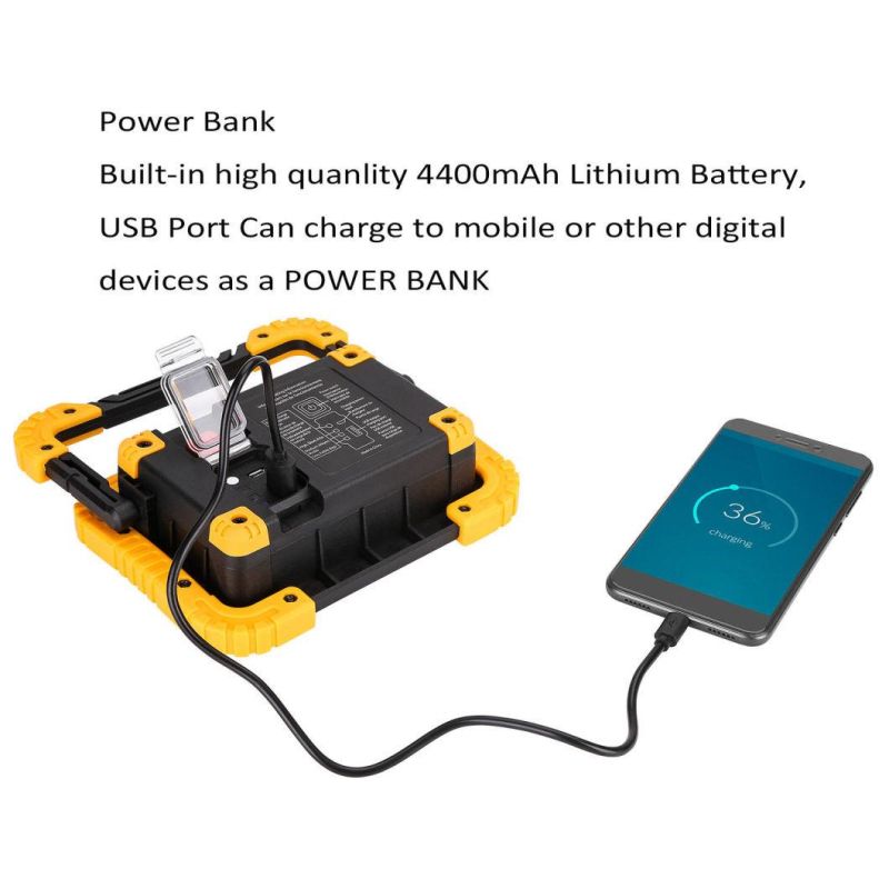 Wholesale Car Working Inspection Spotlight 10W Handheld Rechargeable LED Flood Work Lamp with Power Bank Hot Portable COB LED Work Light