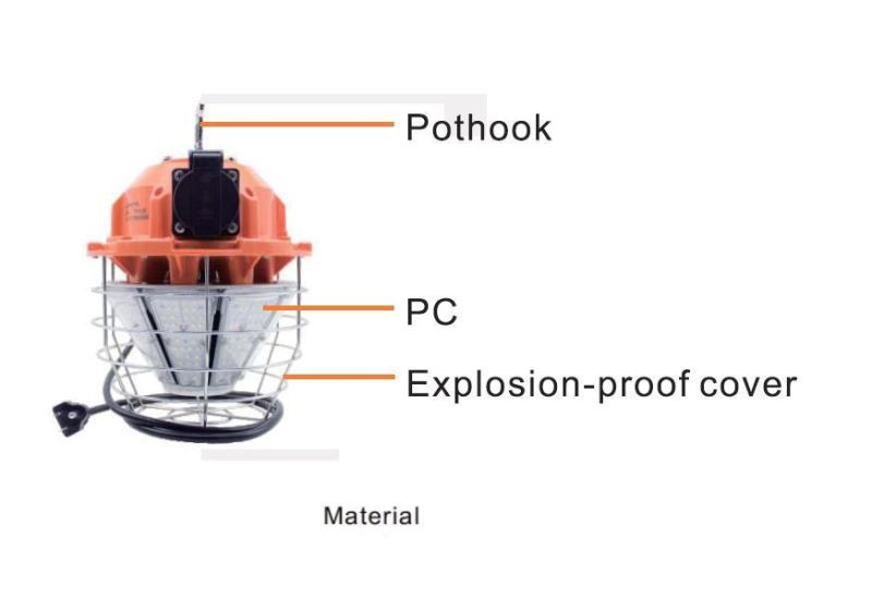 High Bay LED Temporary Work Light Fixture100W IP65 Dust & Waterproof