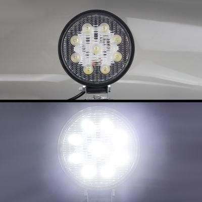 Haizg Round 27W LED Work Light for Truck Cars Driving Light
