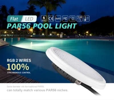 18W 100% Synchronous Control RGB IP68 Waterproof Swimming Pool Lights Underwater