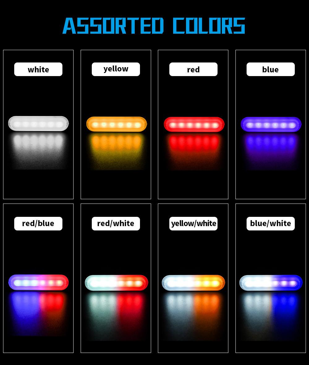 Dxz 12V-24V Car Accessories Flash Side Lights 6SMD 18W Ultra-Thin Driving Warning Light Taillight Vehicles LED Lamp