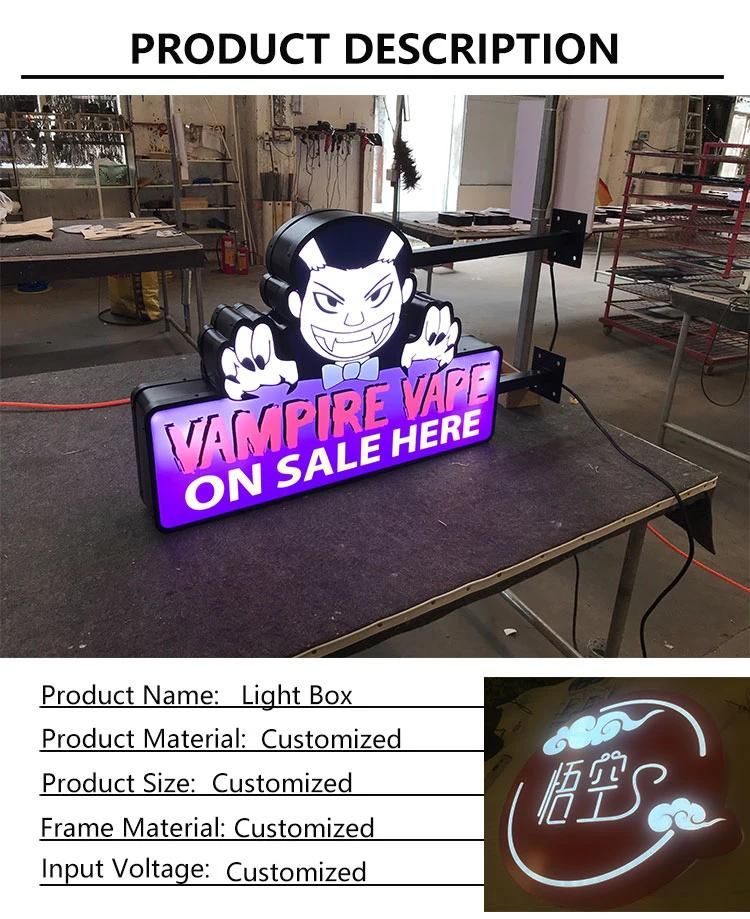Onered Advertising Board Display Customized LED Light Box Logo Sign