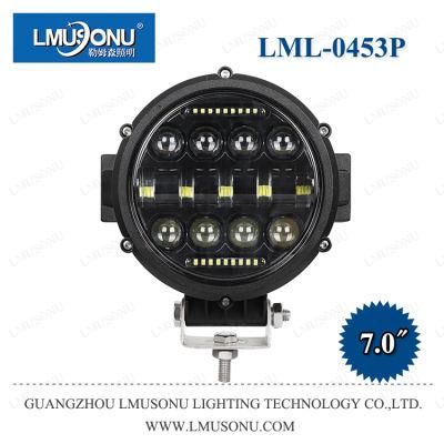 New 7 Inch 69W CREE 0453p Round Spot Flood Auxiliary LED Work Light with DRL Light for Car Truck Transport Vehicles