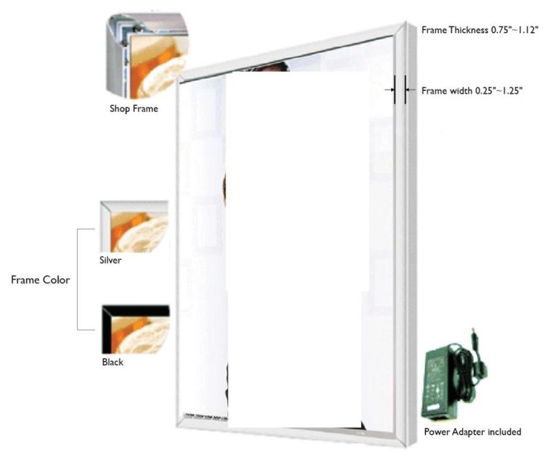 Advertising Aluminum Frame Super LED Poster Frame