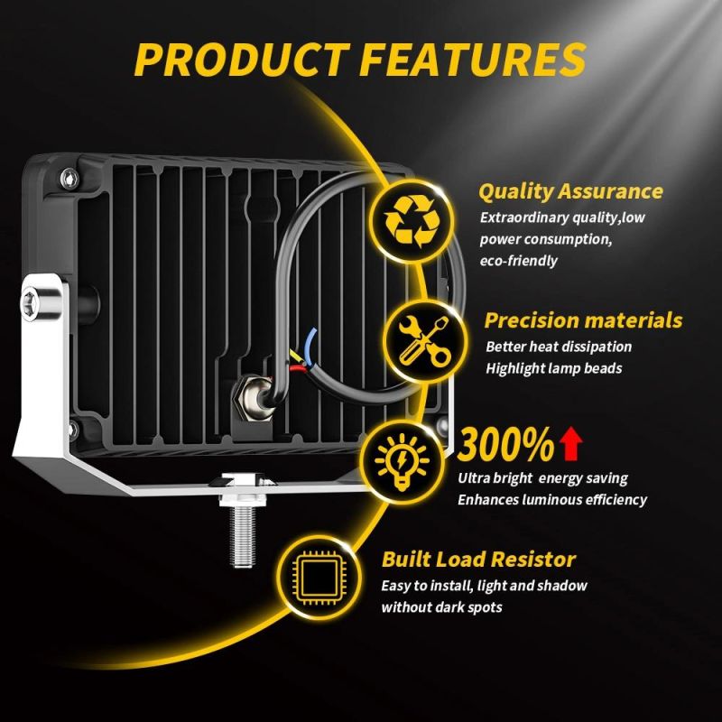 Dxz Private Model 7inch 32LED High Power Combo Spot Beam DRL Lamp Auto Car Lights Marine Boat Offroad 3" 5" 7" Inch Laser LED Driving Light for Truck