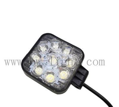 27W Spot Flood Beam LED Driving Light for Truck Jeep SUV Bus Trailer