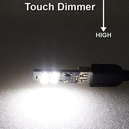 Mini USB Rechargeable Card Light 6LED Keychain Lamp Emergency Flashlight
