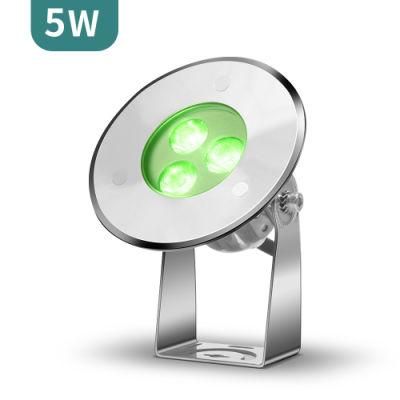 Underwater LED Light Fish Pond 5W Small Size IP68 Warmpool Stainless Steel AISI316L DMX 12V 24V