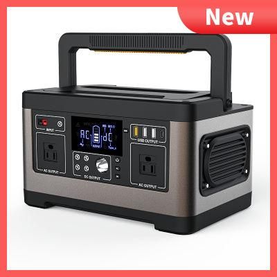 500W Portable Power Generator with AC/DC/USB for Home Outdoor